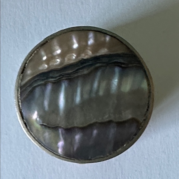 Vintage Iridescent Mother-of-Pearl /Abalone Oval Trinket Box - Picture 6 of 6